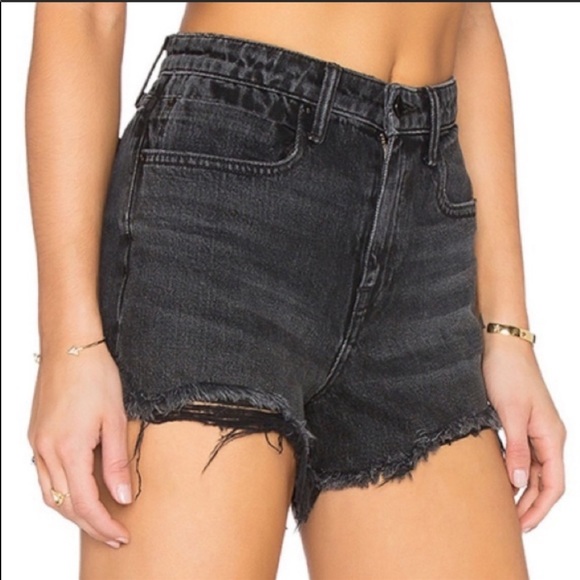 Alexander Wang Bite Jean Shorts Black Fade